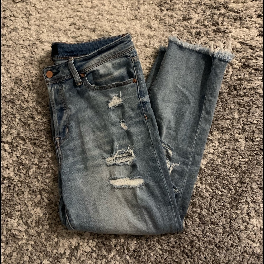 Buckle Black Ankle Straight Jean